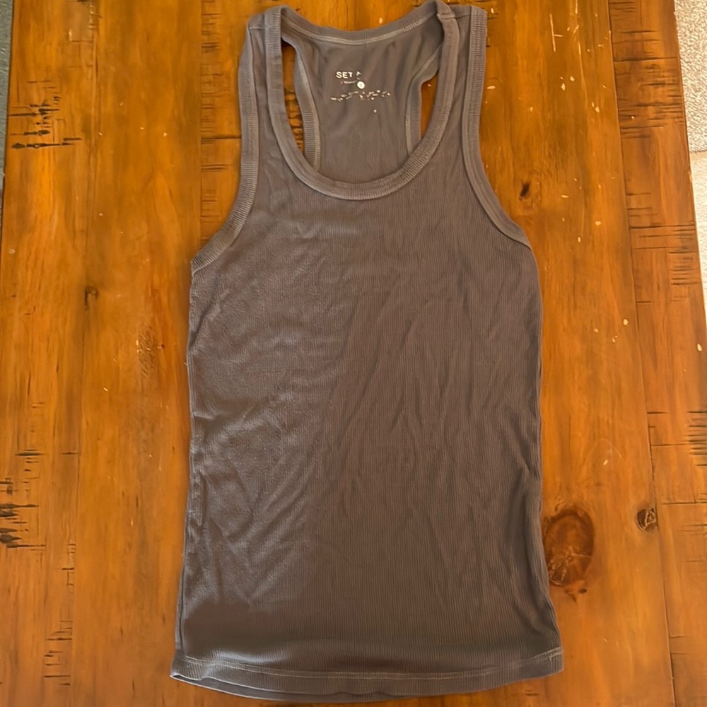 EUC set active gray tank top size small